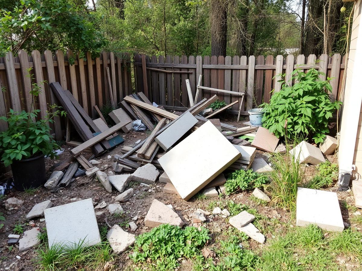 Yard debris removal — Arlington before